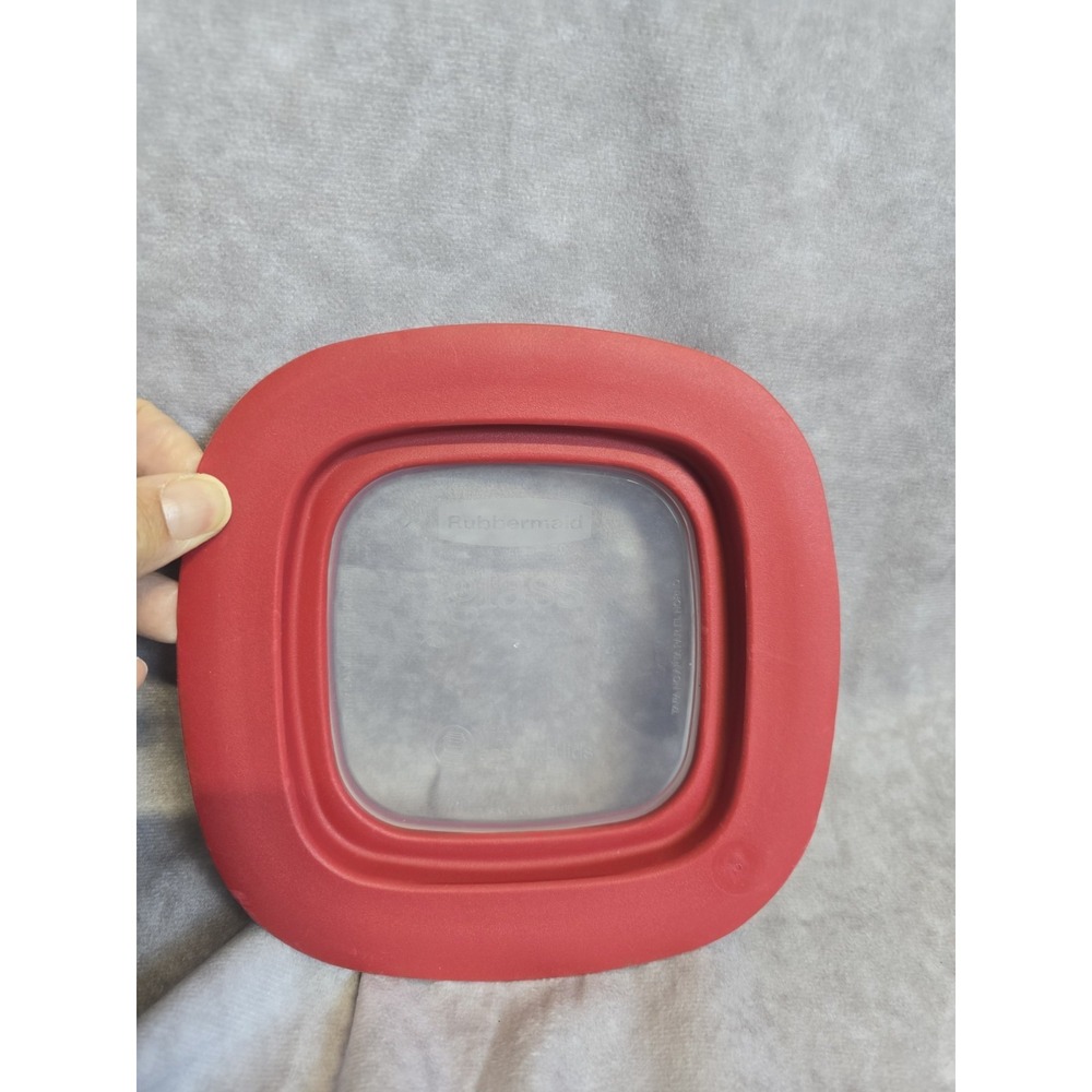Rubbermaid Red Glass Food Storage Container Easy Find Lid  Replacement Discontin